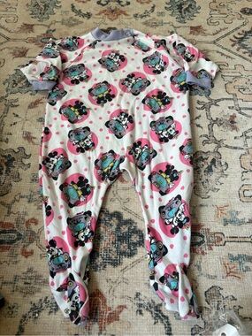 Vintage Disney Mickey Minnie Mouse Footed Sleeper 12-18M Approx 80s 90s